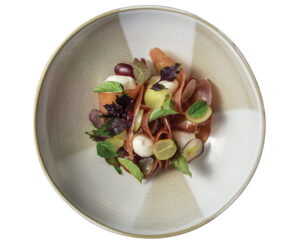 well seasoned catering salad plate square